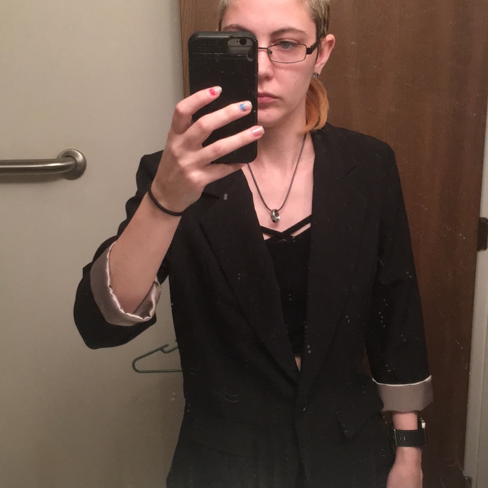 Black suit jacket